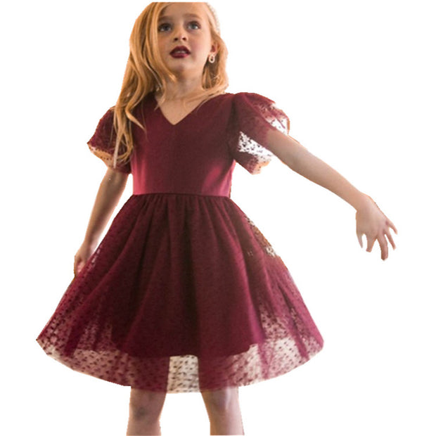 New Flowy Chiffon Long Sleeve V-Neck Cute Tunic Dress