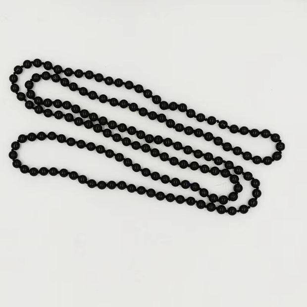 8mm Glass Artificial Pearl Knotted Sweater Chain Multi-layer Cheongsam Accessories 1 M 5 Long Necklace