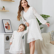 New Flowy Chiffon Long Sleeve V-Neck Cute Tunic Dress