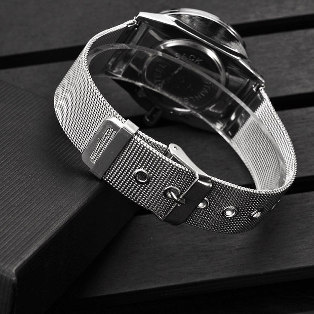 Amazon AliExpress Hot Sale High End Men's Watch Classic Simple Sports Watch Mesh Belt Ultra Thin Spot