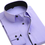 Men's non-iron slim workwear solid color shirt