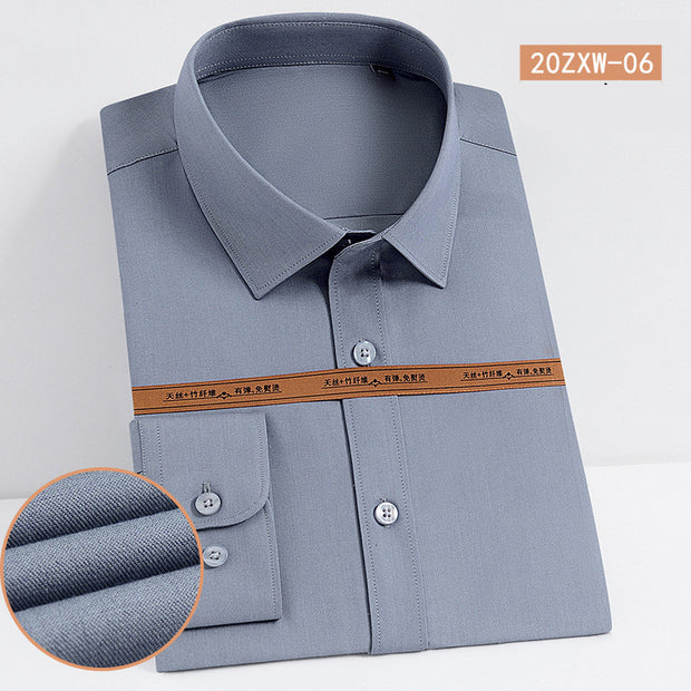 Bamboo Fiber Men's Long Sleeve Shirt