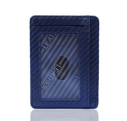 Fashion Pu Leather Carbon Fiber Wallet Mini Slim Wallets Business Men 