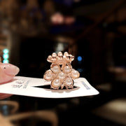 Textured Alloy Metal Grabbing Clip Fashion Hairpin Hair Grab All-match