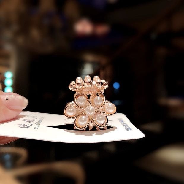 Textured Alloy Metal Grabbing Clip Fashion Hairpin Hair Grab All-match