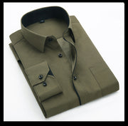 Men's non-iron slim workwear solid color shirt