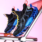 Flying Woven Breathable Mesh Thick-Soled Increased Sports Running Shoes Men