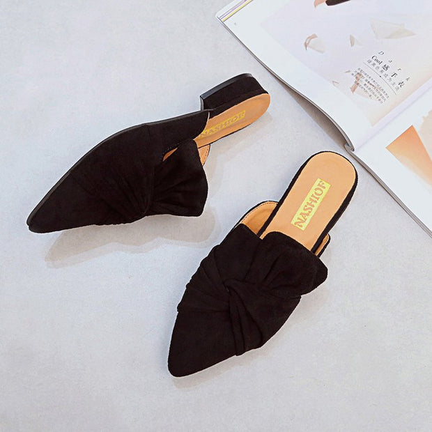 Suede pointed slippers | Suede pointed slippers| Suede pointed slipper