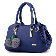 Fashion handbags handbags leather bag and hang the hair ball | fashion