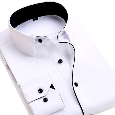 Men's non-iron slim workwear solid color shirt