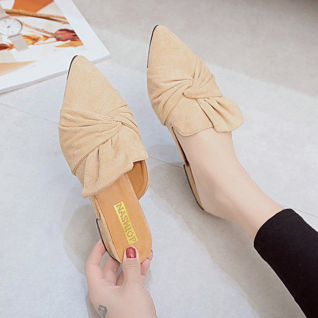 Suede pointed slippers | Suede pointed slippers| Suede pointed slipper