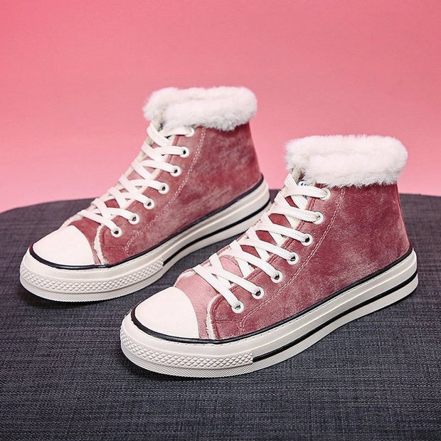 Sponge Cake Thick Bottom Korean Version Plus Velvet Thick Leopard Prin