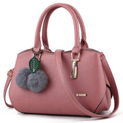 Fashion handbags handbags leather bag and hang the hair ball | fashion