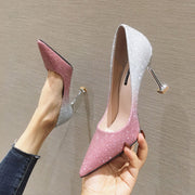Gradient Sexy Pointed French Stiletto High Heels | wedge heel (4~6cm)c