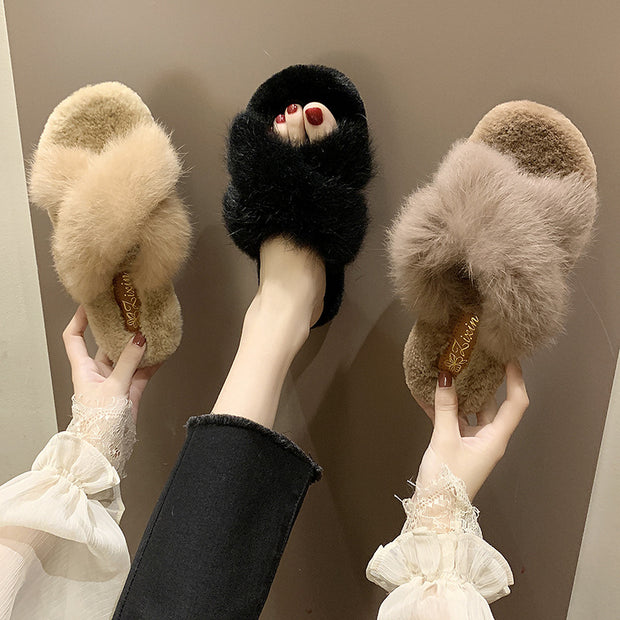 Cross fur slippers | Cross fur slippers | Cross fur slippers