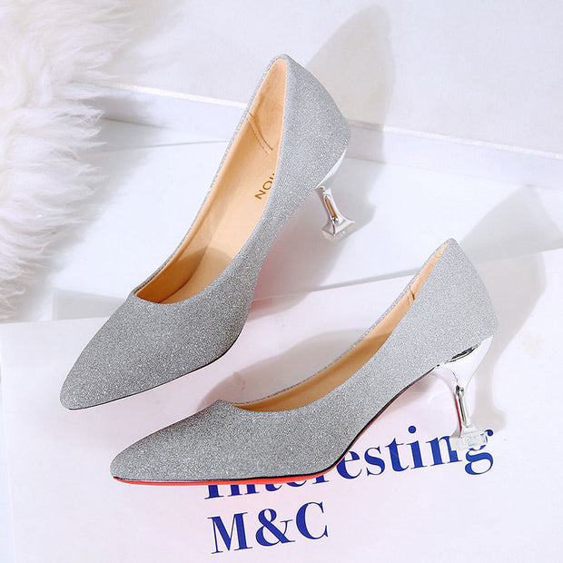 Gradient Sexy Pointed French Stiletto High Heels | wedge heel (4~6cm)c