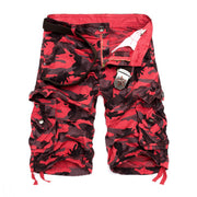 Men's Loose Casual Camouflage Overalls Large Size Multi-pocket Five-point Pants Men's Beach Pants