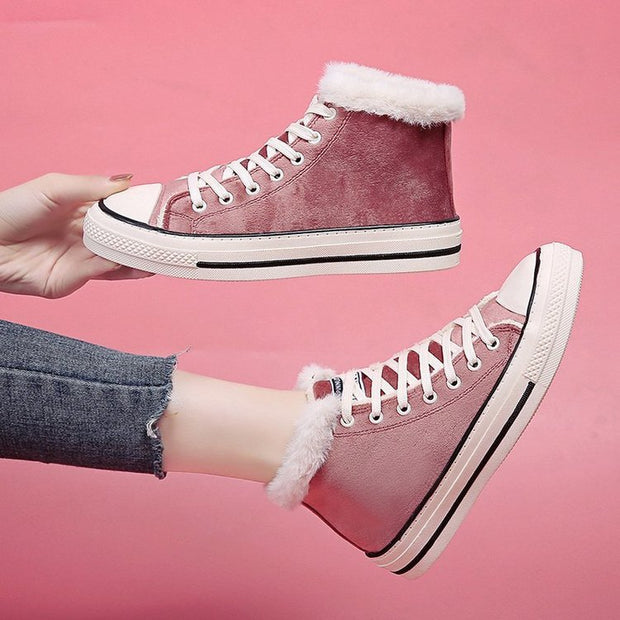 Sponge Cake Thick Bottom Korean Version Plus Velvet Thick Leopard Prin