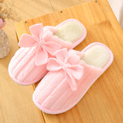 Winter Cotton Slippers Home Interior and Bowknot Autumn Winter Cotton