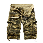 Men's Loose Casual Camouflage Overalls Large Size Multi-pocket Five-point Pants Men's Beach Pants