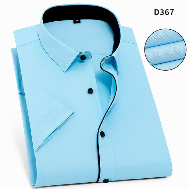 Men's non-iron slim workwear solid color shirt